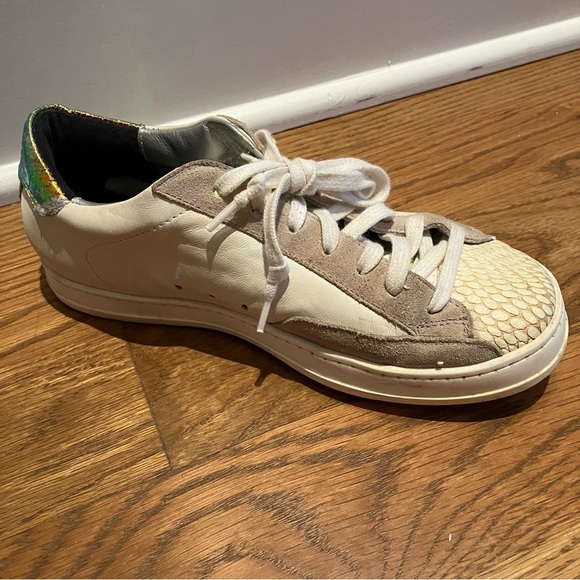 P448 White Leather John Sneaker Snakeskin 
& Holographic Details (36) - Picture 2 of 12